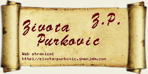 Života Purković vizit kartica